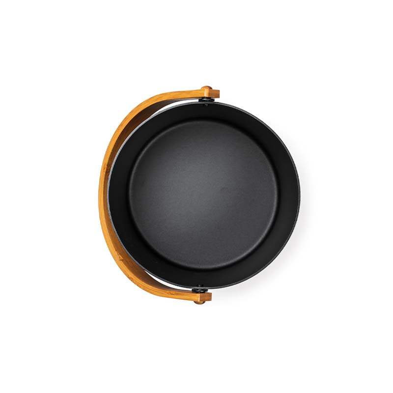 Saunaspann 6,5l Sort alu. Hank i bambus