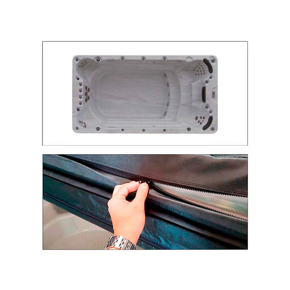 Trekk til swimspa 228 x 421 cm - Mørkegrå