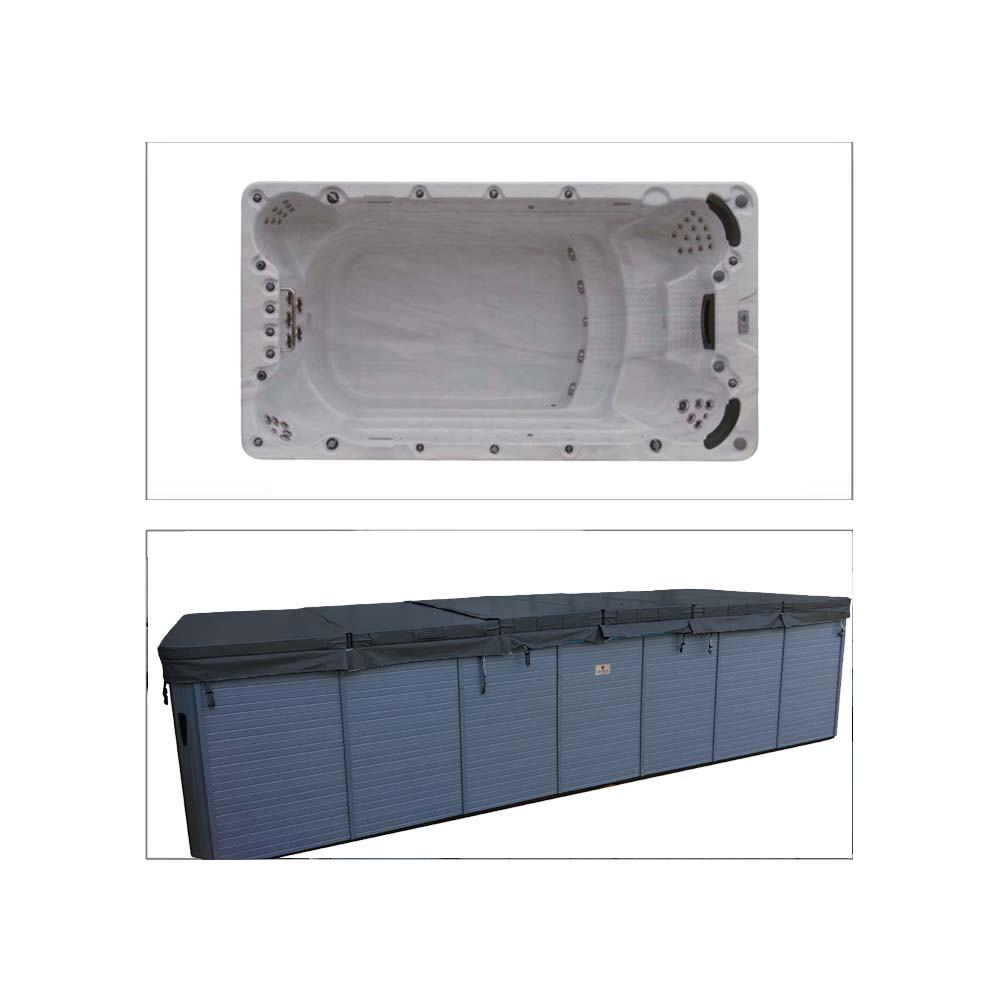 Lokk til swimspa 228 x 421 cm - Mørkegrå