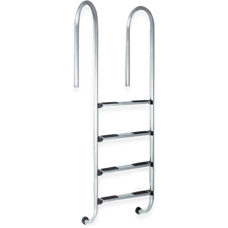 Bassengstige 4 trinn 43mm, AISI 304, smal m/vipp