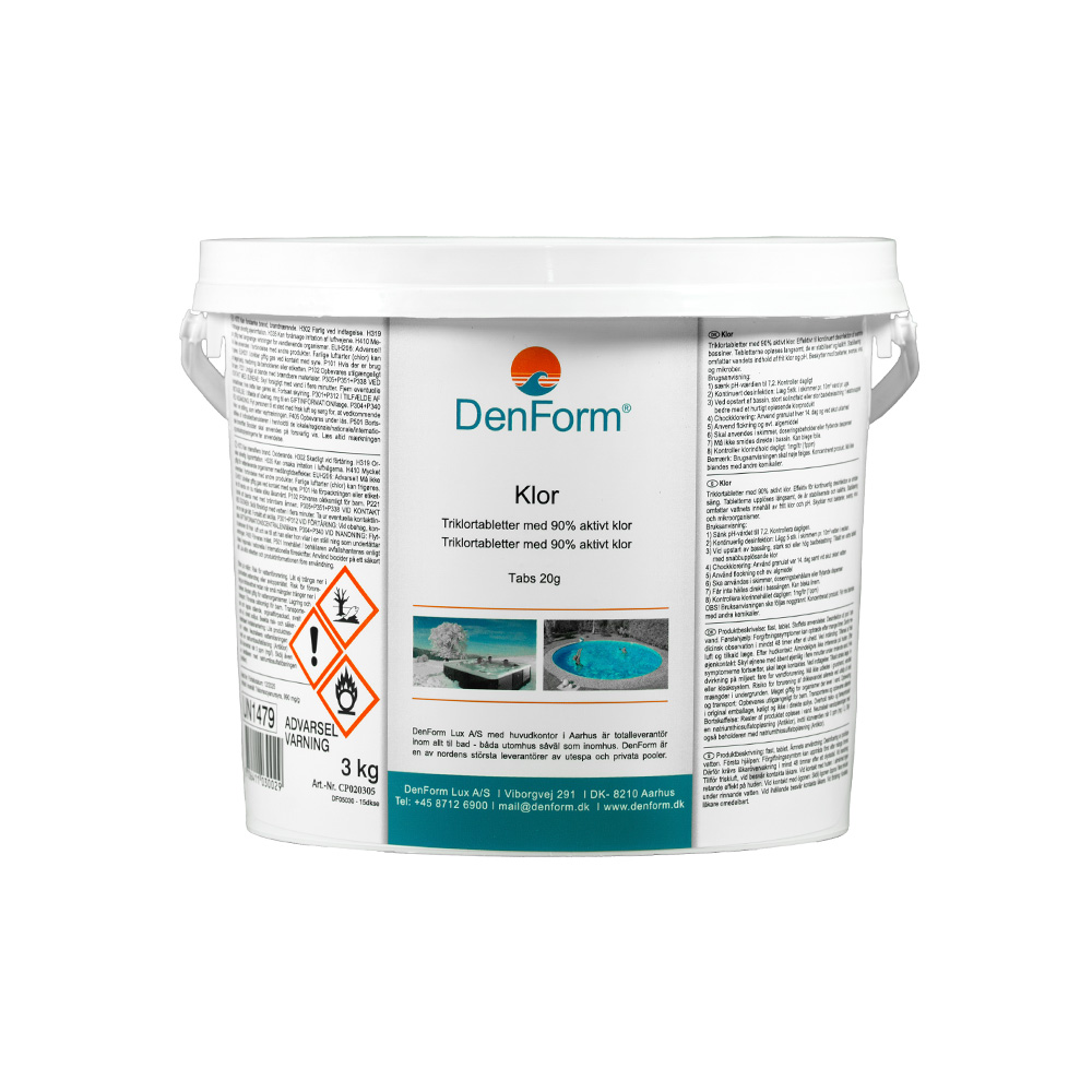 Triklor tabletter - 20g, 3 kg Triklor tabletter - 20g, 3 kg